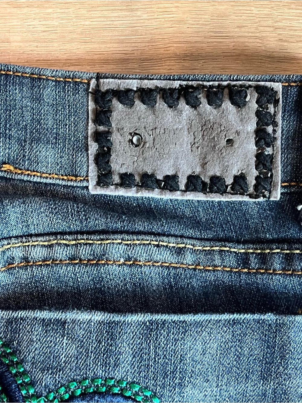 Rocawear Simone Straight Leg Jeans Size 11 Embroidered Pockets Blue Denim - Picture 10 of 10